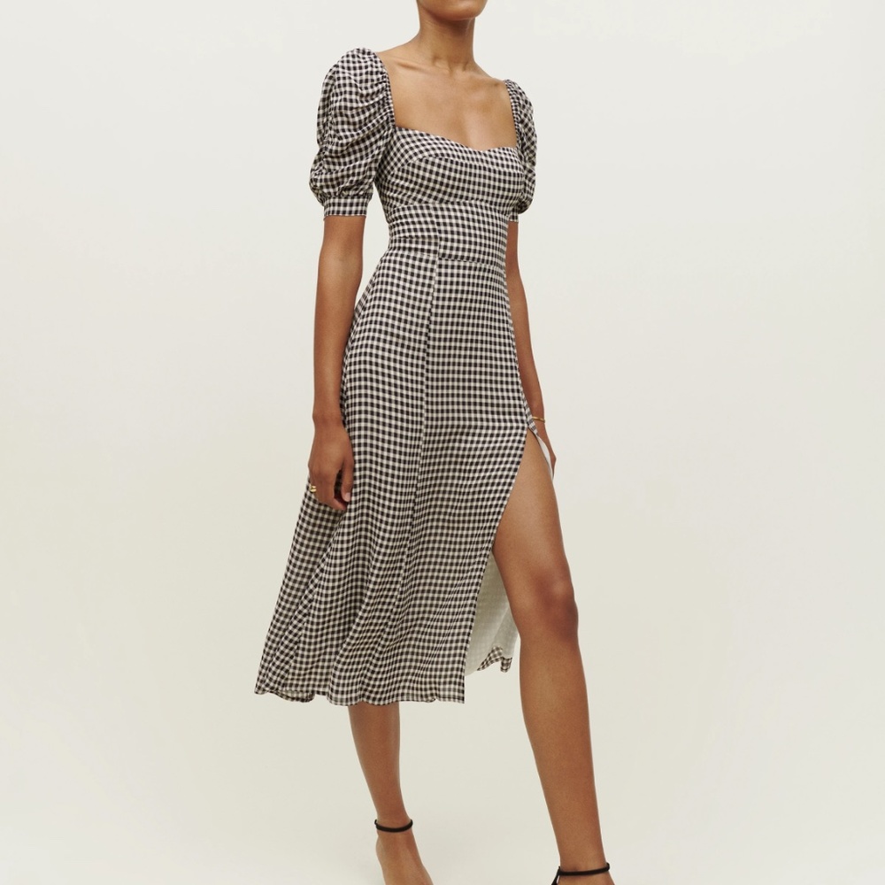 REFORMATION Bandit Midi Dress - April Checks